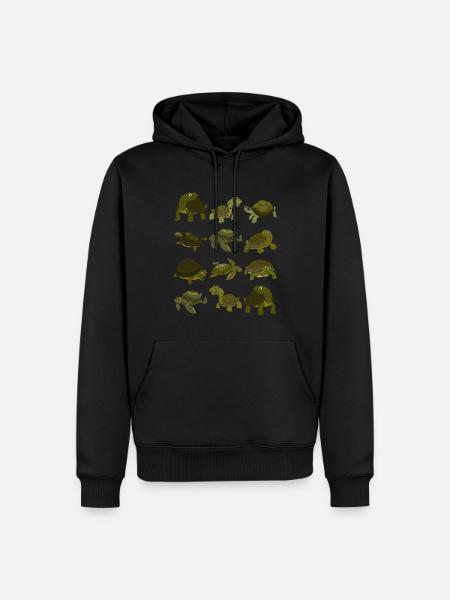 Schildkröte - Männer Premium Bio Hoodie - Schwarz