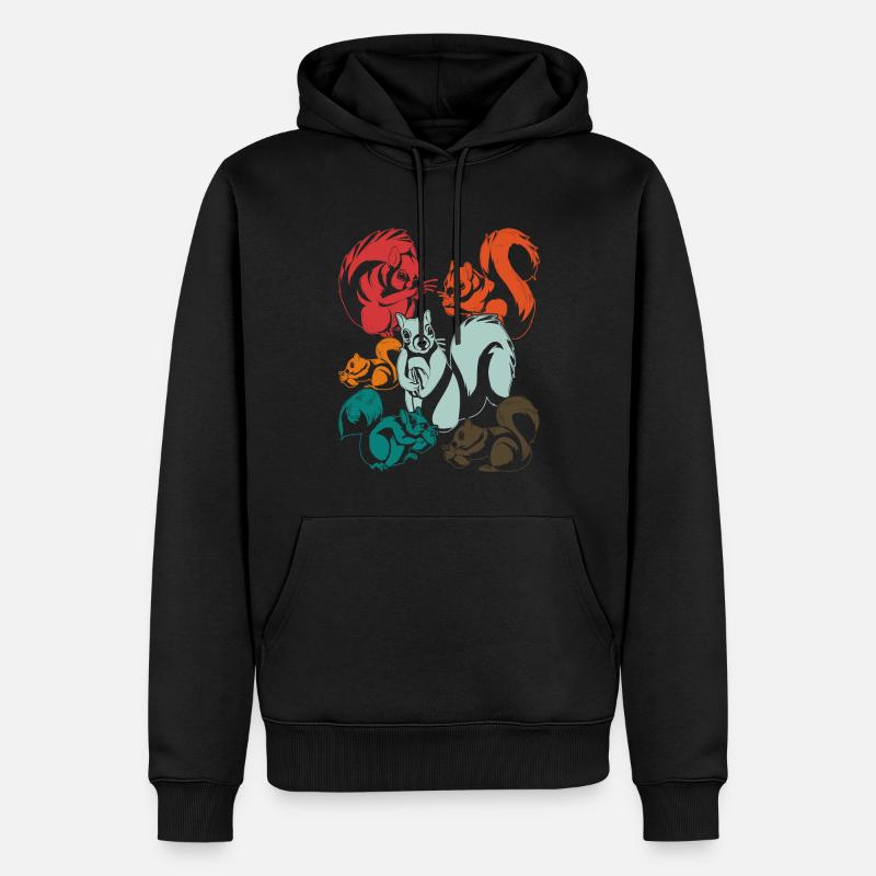 Écureuil - Sweat à capuche Premium bio Homme - noir