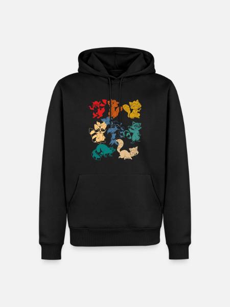 Raton laveur - Sweat à capuche Premium bio Homme - noir