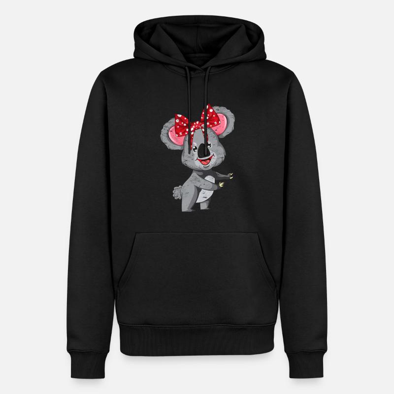 Koala - Sweat à capuche Premium bio Homme - noir