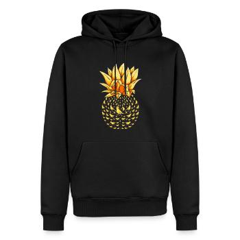 Cadeau Animal Ananas Cockatiel - Sweat à capuche Premium bio Homme - noir - Devant - Nico (187cm)