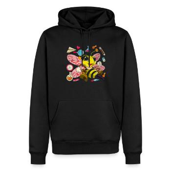 Enrolment Animal Gift Primary School Bee - Men’s Premium Organic Hoodie - black - Front - Nico (187cm)