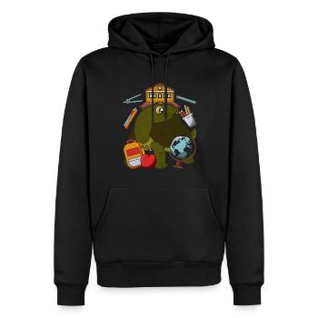 Enrolment Animal Gift Primary School Turtle - Men’s Premium Organic Hoodie - black - Front - Nico (187cm)