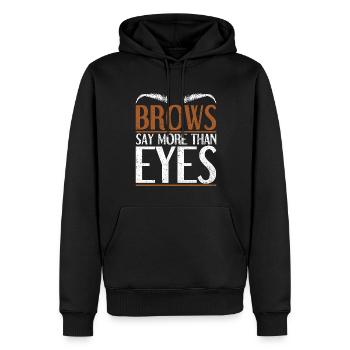 Make Up Artist Geschenk Beauty Brow Artist - Männer Premium Bio Hoodie - Schwarz - Vorne - Nico (187cm)