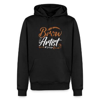 Make Up Artist Geschenk Beauty Brow Artist - Männer Premium Bio Hoodie - Schwarz - Vorne - Nico (187cm)