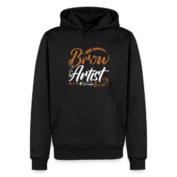 Augenbrauen Kosmetikerin Geschenk Brow Artist - Männer Premium Bio Hoodie - Schwarz - Vorne - Nico (187cm)