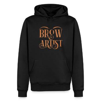 Brow Artist - Männer Premium Bio Hoodie - Schwarz - Vorne - Nico (187cm)