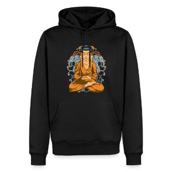 Hinduismus Geschenk Buddhismus Elefant Buddha - Männer Premium Bio Hoodie - Schwarz - Vorne - Nico (187cm)