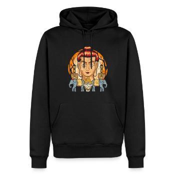 Indien Buddhismus Elefanten Yoga Geschenk Buddha - Männer Premium Bio Hoodie - Schwarz - Vorne - Nico (187cm)