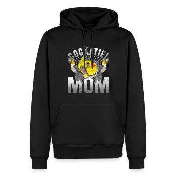 Cockatiel Maman Fête des Mères Cockatiel - Sweat à capuche Premium bio Homme - noir - Devant - Nico (187cm)