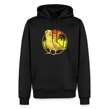 Tropischer Vogel Sommer Geschenk Nymphensittich - Männer Premium Bio Hoodie - Schwarz - Vorne - Nico (187cm)