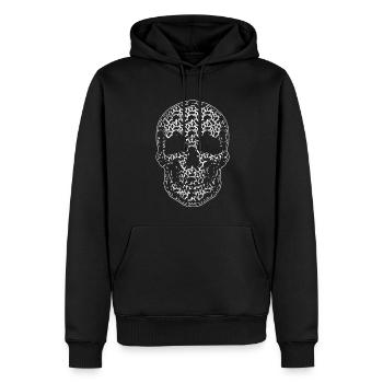 Taches de vache Skull Farm Cow Pattern Vache - Sweat à capuche Premium bio Homme - noir - Devant - Nico (187cm)