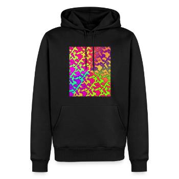Buntes Kuh Muster Kuhflecken Kuh Geschenk Kuh - Männer Premium Bio Hoodie - Schwarz - Vorne - Nico (187cm)