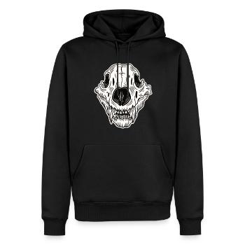 Skull Skeleton Skull Horror Cadeau d’Halloween - Sweat à capuche Premium bio Homme - noir - Devant - Nico (187cm)