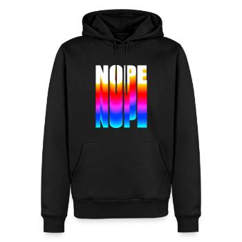 Nope NOPE nope - Men’s Premium Organic Hoodie - black - Front - Nico (187cm)