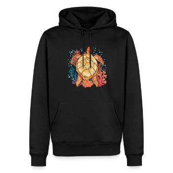 Hawaii Meeresschildkröte Ozean Tier Schildkröte - Männer Premium Bio Hoodie - Schwarz - Vorne - Nico (187cm)