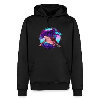 Sea Creatures Gift Colorful Turtle - Men’s Premium Organic Hoodie - black - Front - Nico (187cm)