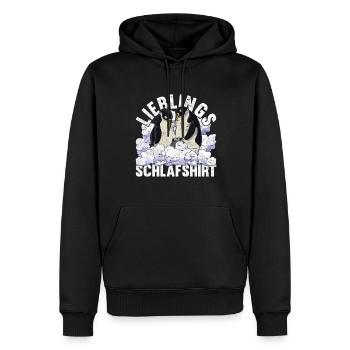 Nachteule Pinguin Geschenk Lieblings Schlafshirt - Männer Premium Bio Hoodie - Schwarz - Vorne - Nico (187cm)