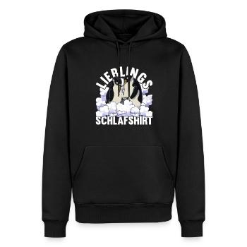 Lieblings Schlafshirt Tier Pyjama Geschenk Pinguin - Männer Premium Bio Hoodie - Schwarz - Vorne - Nico (187cm)