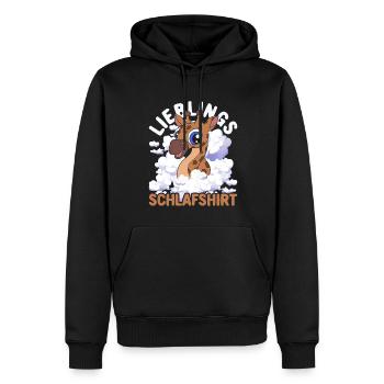 Lieblings Schlafshirt Tier Pyjama Geschenk Giraffe - Männer Premium Bio Hoodie - Schwarz - Vorne - Nico (187cm)