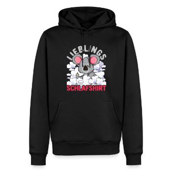 Lieblings Schlafshirt Tier Pyjama Geschenk Koala - Männer Premium Bio Hoodie - Schwarz - Vorne - Nico (187cm)