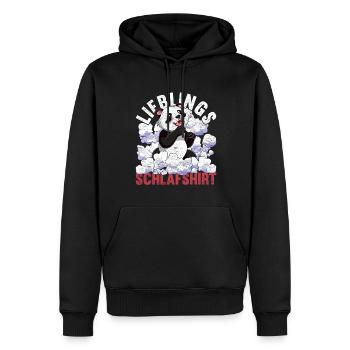 Nachteule Panda Geschenk Lieblings Schlafshirt - Männer Premium Bio Hoodie - Schwarz - Vorne - Nico (187cm)