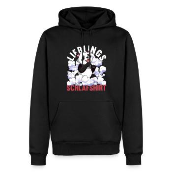 Lieblings Schlafshirt Tier Pyjama Geschenk Panda - Männer Premium Bio Hoodie - Schwarz - Vorne - Nico (187cm)