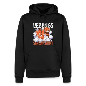 Tier Roter Panda Geschenk Lieblings Schlafshirt - Männer Premium Bio Hoodie - Schwarz - Vorne - Nico (187cm)