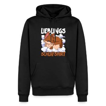 Lieblings Schlafshirt Tier Pyjama Geschenk Fuchs - Männer Premium Bio Hoodie - Schwarz - Vorne - Nico (187cm)