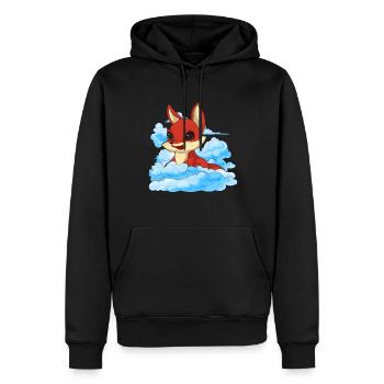 Forest Animal Lover Animal Lover Gift Cloud Fox - Men’s Premium Organic Hoodie - black - Front - Nico (187cm)