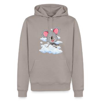 Australie Animal Zoo Animal Gift Nuages Koala - Sweat à capuche Premium bio Homme - taupe - Devant - Nico (187cm)