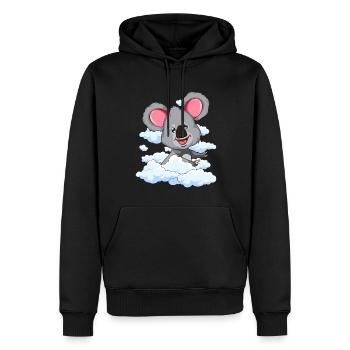 Animal Lover Australia Animal Gift Cloud Koala - Men’s Premium Organic Hoodie - black - Front - Nico (187cm)
