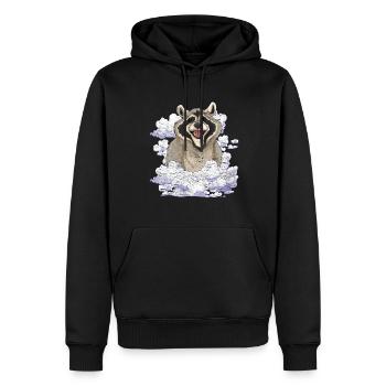 Trash Panda Forest Animal Gift Clouds Raccoon - Men’s Premium Organic Hoodie - black - Front - Nico (187cm)