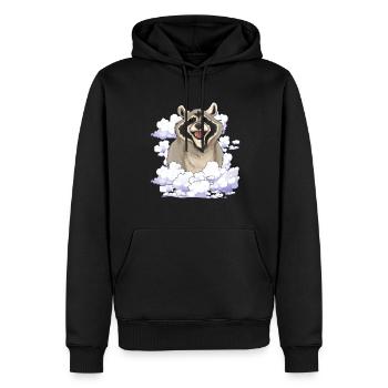Nature Animal Trash Panda Gift Clouds Raccoon - Men’s Premium Organic Hoodie - black - Front - Nico (187cm)
