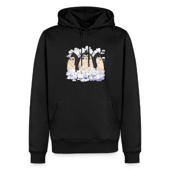 Antarctica Animal Zoo Bird Gift Clouds Penguin - Men’s Premium Organic Hoodie - black - Front - Nico (187cm)