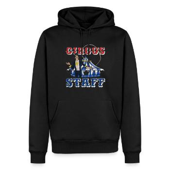 Zirkus - Männer Premium Bio Hoodie - Schwarz - Vorne - Nico (187cm)