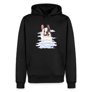 Dogs Gift Cloud French Bulldog - Men’s Premium Organic Hoodie - black - Front - Nico (187cm)