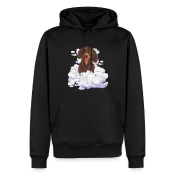 Dog Lover Dogs Gift Clouds Dachshund - Men’s Premium Organic Hoodie - black - Front - Nico (187cm)