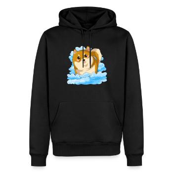 Dog Lover Kawaii Dogs Gift Clouds Shiba Inu - Men’s Premium Organic Hoodie - black - Front - Nico (187cm)