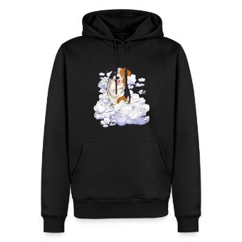 Pet Cloud Dogs Gift Australian Shepherd - Men’s Premium Organic Hoodie - black - Front - Nico (187cm)