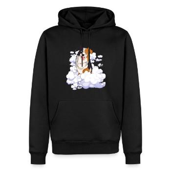 Clouds Dogs Gift Pet Australian Shepherd - Men’s Premium Organic Hoodie - black - Front - Nico (187cm)