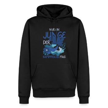 Meerestier Jungen Geschenk Siamesischer Kampffisch - Männer Premium Bio Hoodie - Schwarz - Vorne - Nico (187cm)