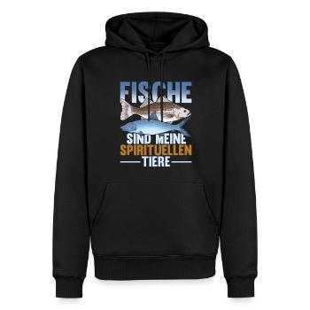 Tierliebhaber Fischzucht Angler Geschenk Fisch - Männer Premium Bio Hoodie - Schwarz - Vorne - Nico (187cm)