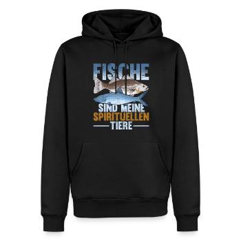 Fische sind meine spirituellen Tiere Angler Fisch - Männer Premium Bio Hoodie - Schwarz - Vorne - Nico (187cm)