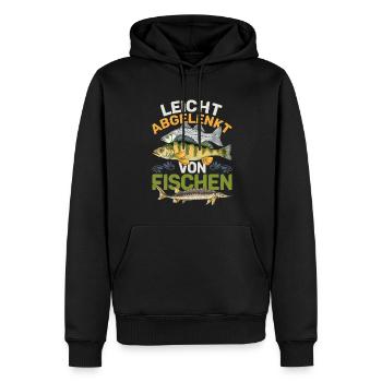 Fischer Angler Fischzucht Geschenk Lustiges Fisch - Männer Premium Bio Hoodie - Schwarz - Vorne - Nico (187cm)