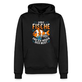 Angler Fischzüchter Angeln Geschenk Lustiges Fisch - Männer Premium Bio Hoodie - Schwarz - Vorne - Nico (187cm)