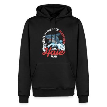 Ozean Tier Meeresbewohner Mädchen Geschenk Hai - Männer Premium Bio Hoodie - Schwarz - Vorne - Nico (187cm)