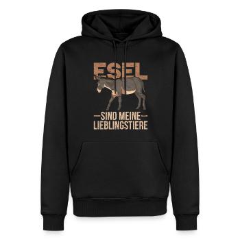 Esel sind meine Lieblingstiere Bauernhof Tier Esel - Männer Premium Bio Hoodie - Schwarz - Vorne - Nico (187cm)