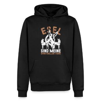 Esel sind meine spirituellen Tiere Lustiges Esel - Männer Premium Bio Hoodie - Schwarz - Vorne - Nico (187cm)