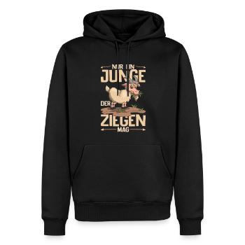 Bauernhof Tier Landwirt Jungen Geschenk Ziege - Männer Premium Bio Hoodie - Schwarz - Vorne - Nico (187cm)